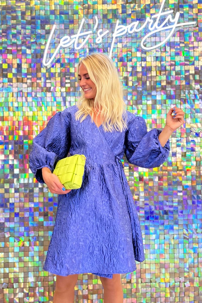 Noella - Kjole - Aya Wrap Dress - Blue 