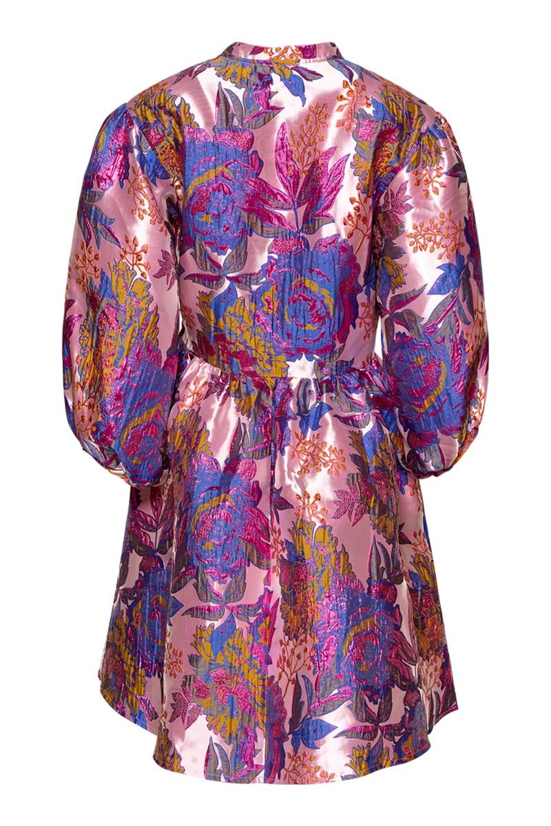 Noella - Kjole - Aya Wrap Dress - Fuchsia Mix 