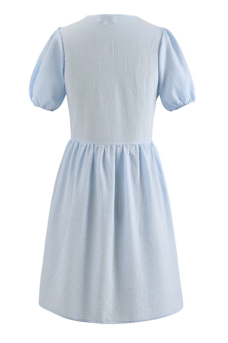 Noella - Kjole - Cora Dress - Lightblue Checks