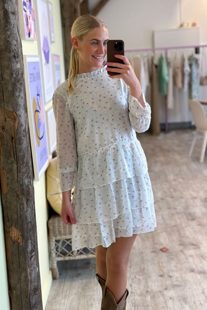 Noella - Kjole - Fikka Dress - Blue Dot Flower