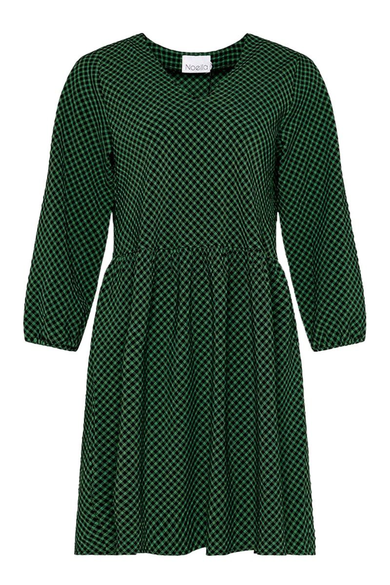 Noella - Kjole - Hanna Dress - Black/Green Check