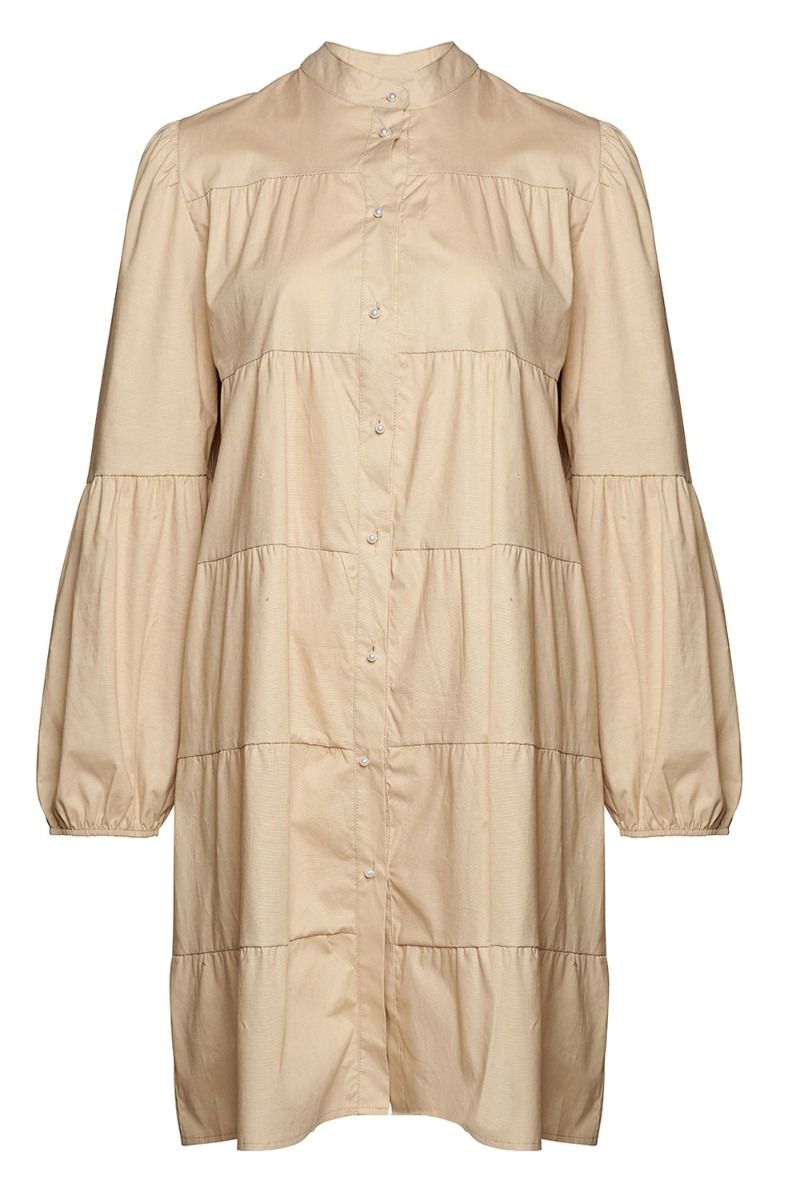 Noella - Kjole - Kiki Pearl Dress Poplin - Camel