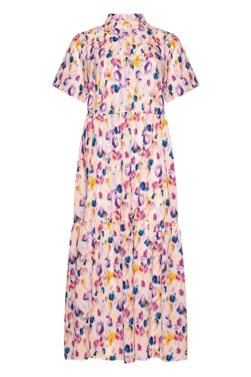 Noella - Kjole - Lipe Long Dress S/S - Lilac Mix