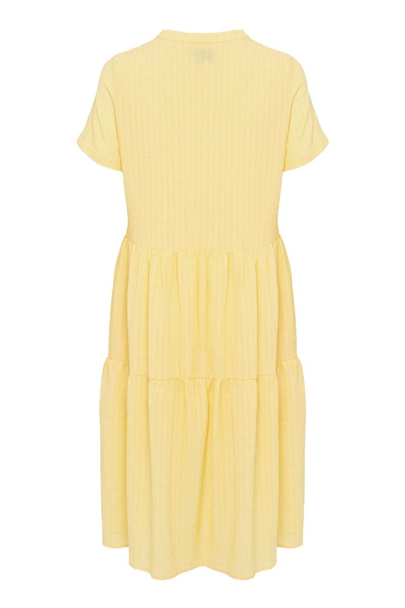 Noella - Kjole - Lipe Short Sleeve Dress - Yellow Check