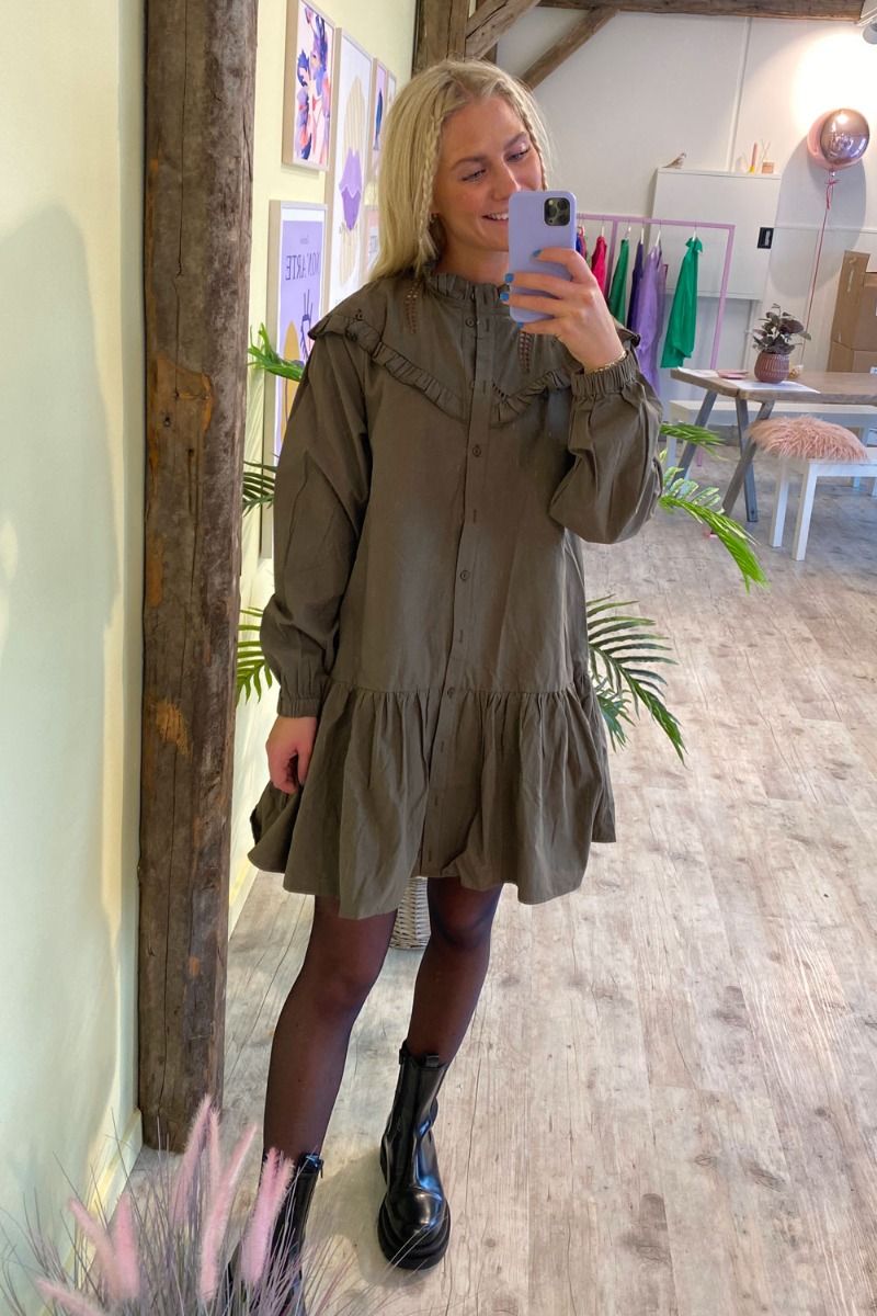 Noella - Kjole - Louisa Dress - Army