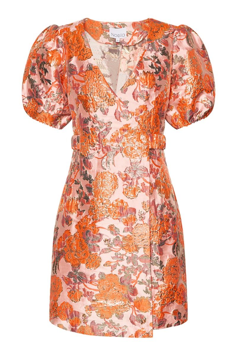 Noella - Kjole - Neva Belt Dress - Orange Mix