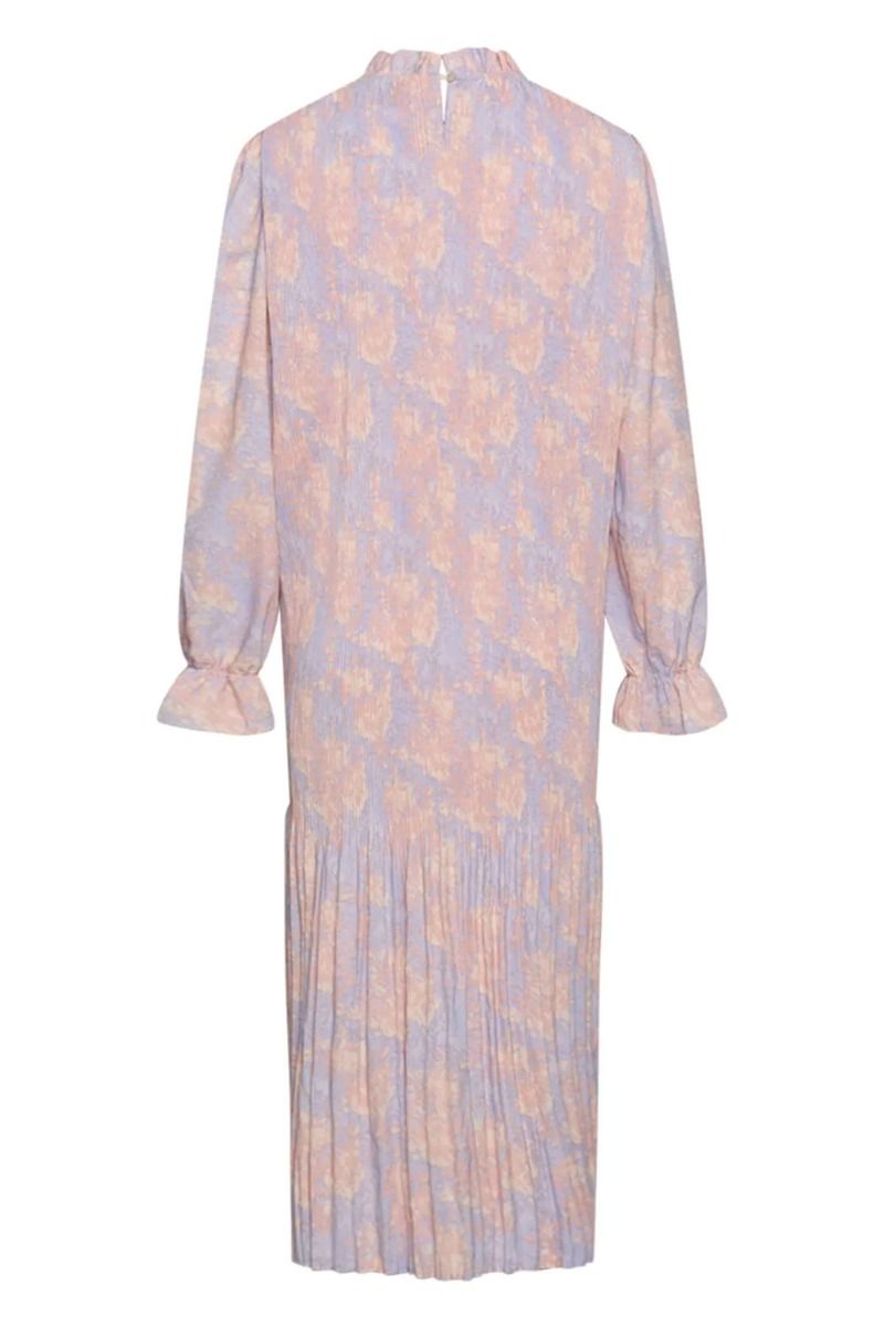 Noella - Kjole - Rebecca Long Dress - Lavender/Apricot Print