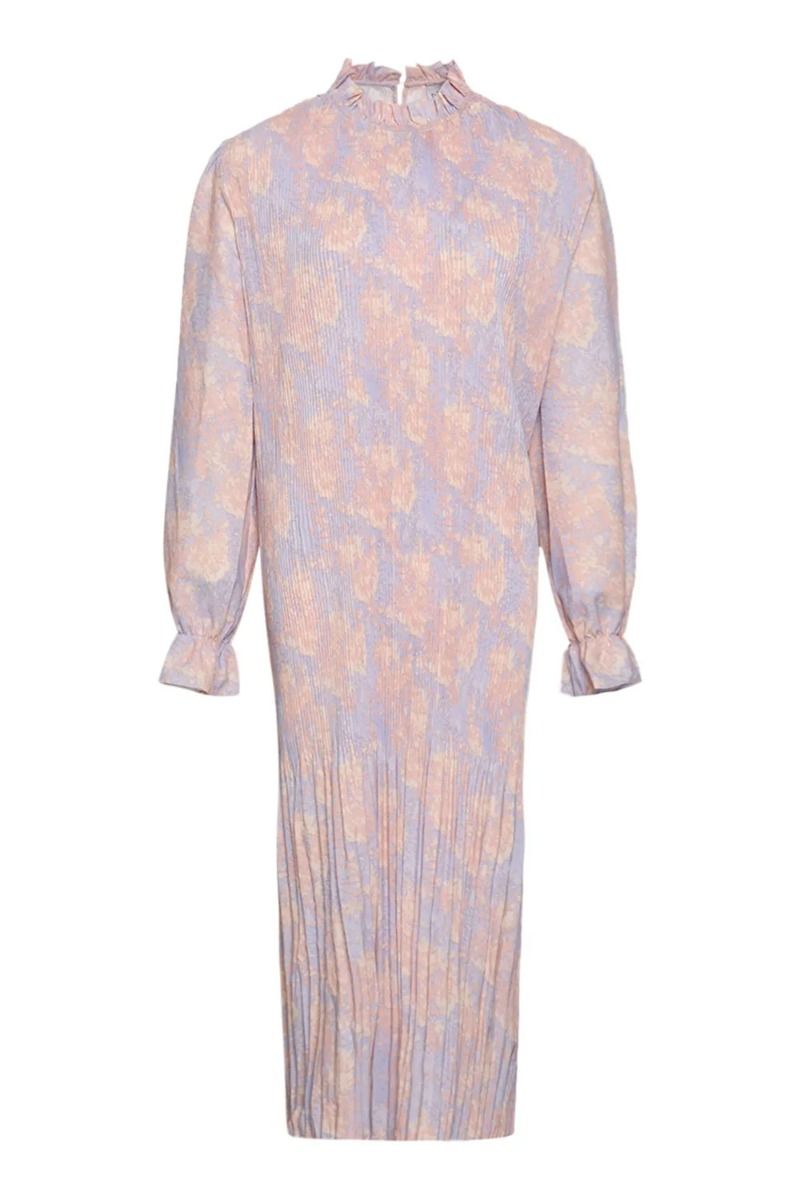 Noella - Kjole - Rebecca Long Dress - Lavender/Apricot Print