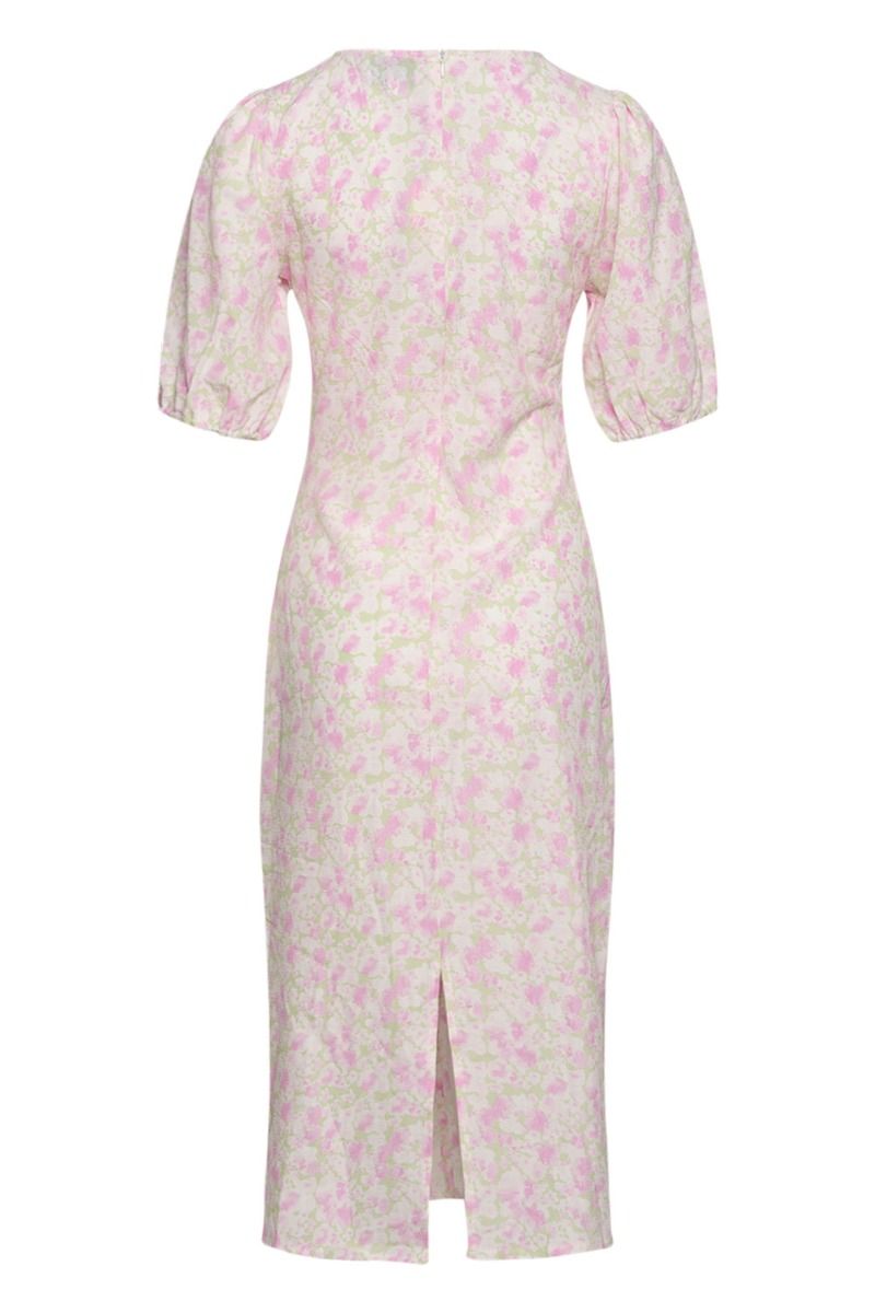 Noella - Kjole - Rudy Long Dress - Pale Green/Pink