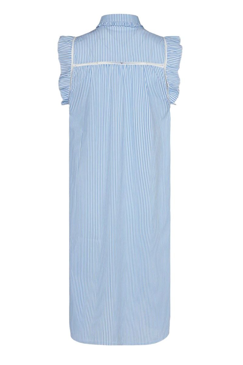 Noella - Kjole - Senza Dress Cotton Poplin - Blue/White Stripe