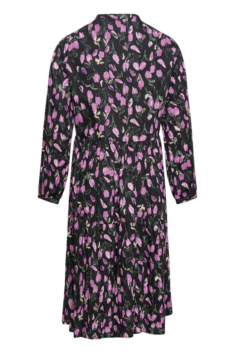 Noella - Kjole - Tallulah Lipe Dress - Black/Lilac Flower