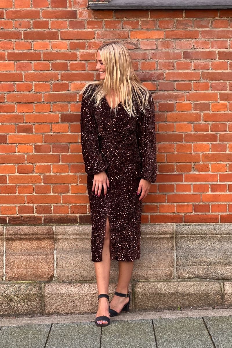 Noella - Kjole - Teagan LG Dress - Chocolate Brown 