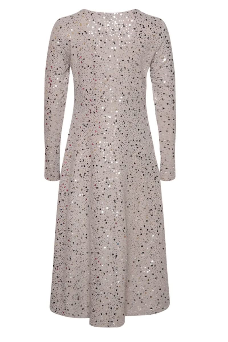 Noella - Kjole - Verona Midi Dress - Grey w/ Silver