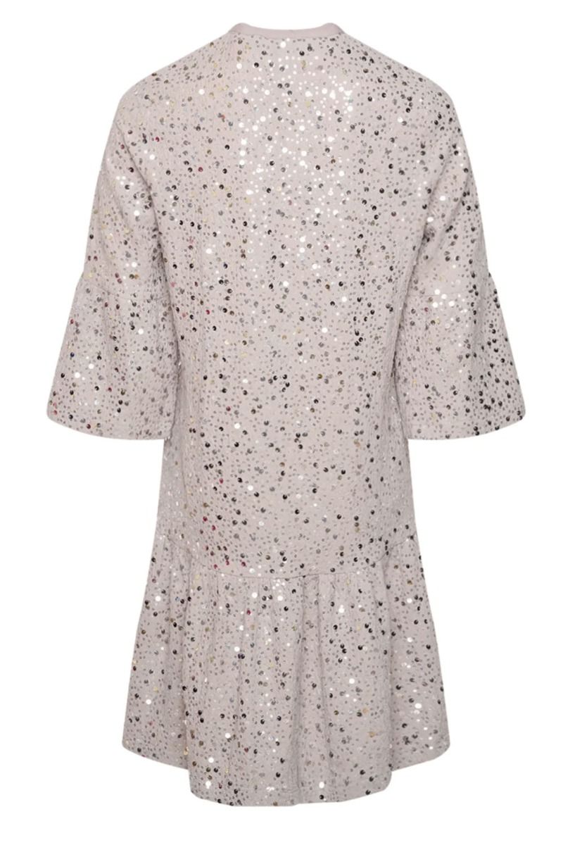 Noella - Kjole - Verona Short Dress - Grey w/ Silver