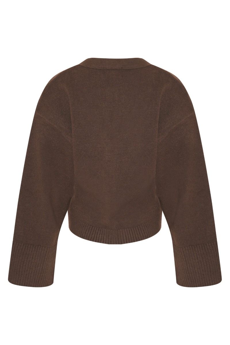 Noella - Cardigan - Lenyx Knit - Chocolate