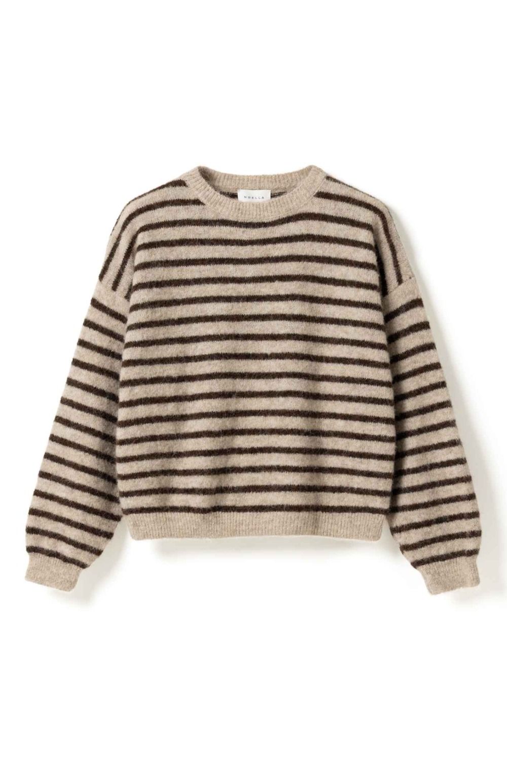 Noella - Strik - N-Mafalda Knit - Brown Sand Stripe