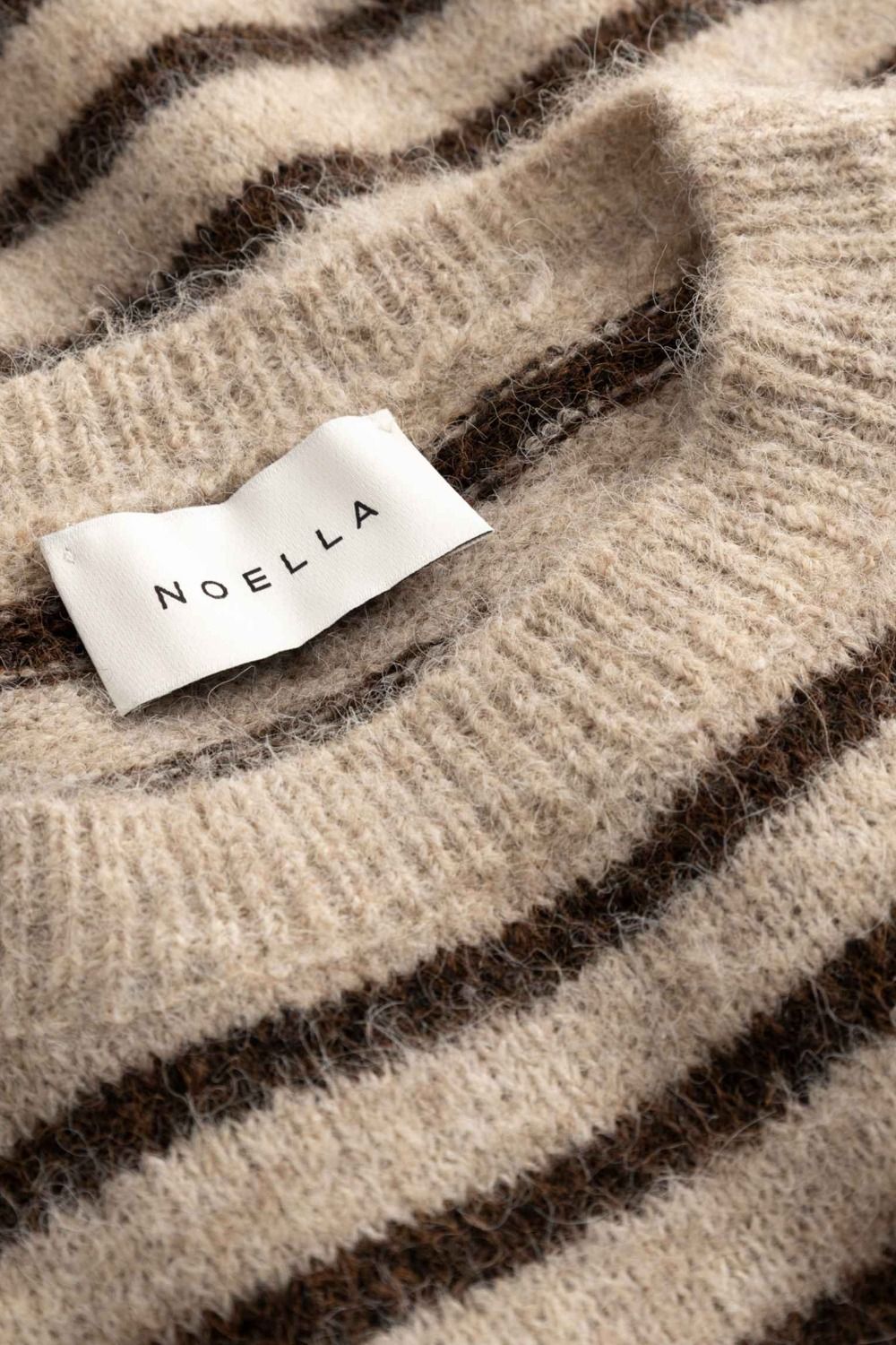 Noella - Strik - N-Mafalda Knit - Brown Sand Stripe