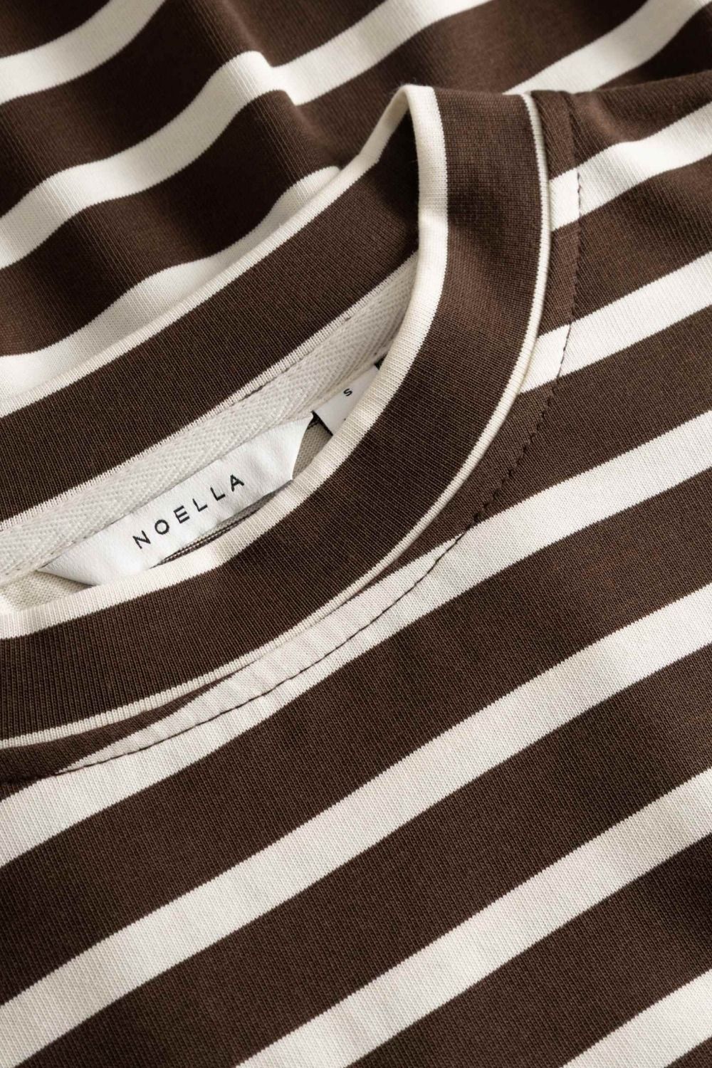 Noella - Bluse - N-Maple LS T-Shirt - Eton Brown Ivory Stripe