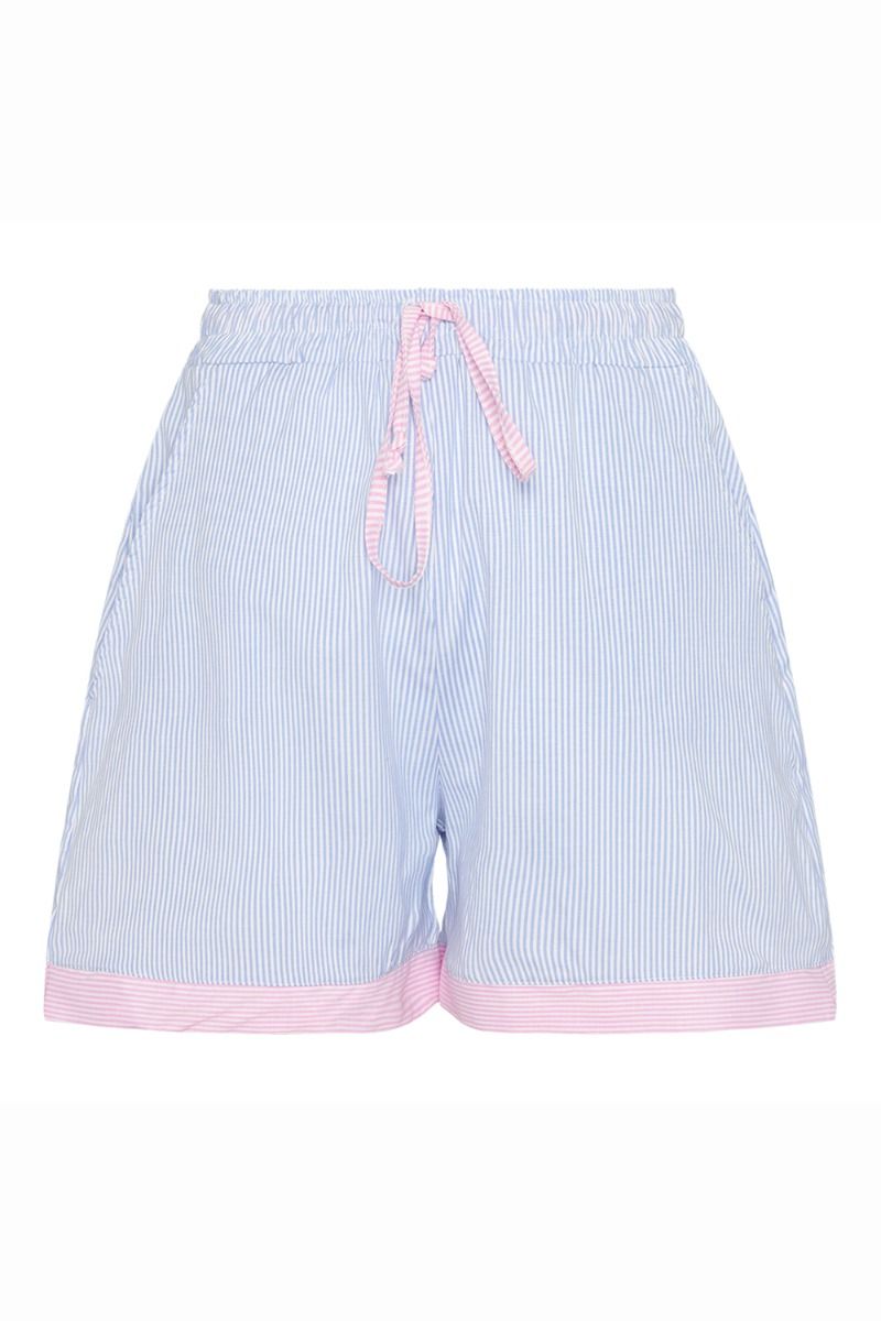 Noella - Shorts - Ebony Shorts Poplin - Lightblue/Rose Mix