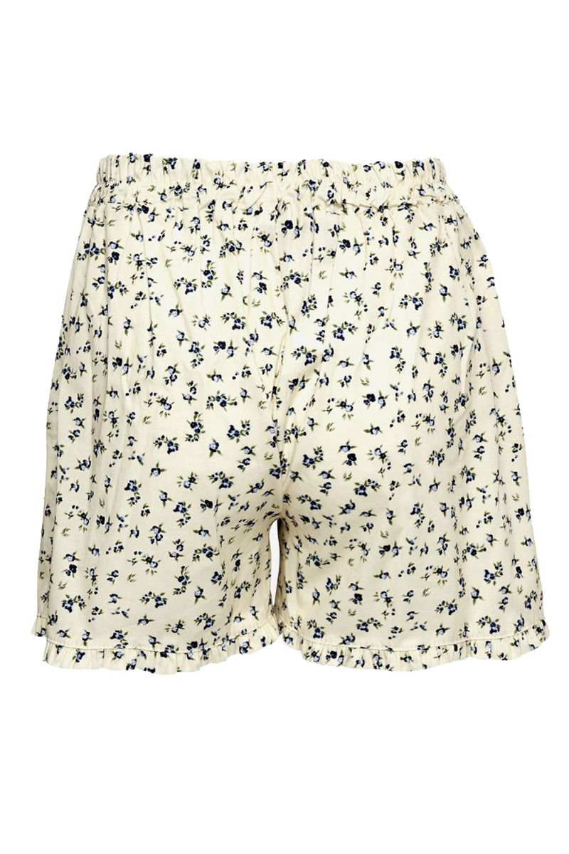 Noella - Shorts - Zar Shorts Cotton Poplin - Blue/Cream Flower