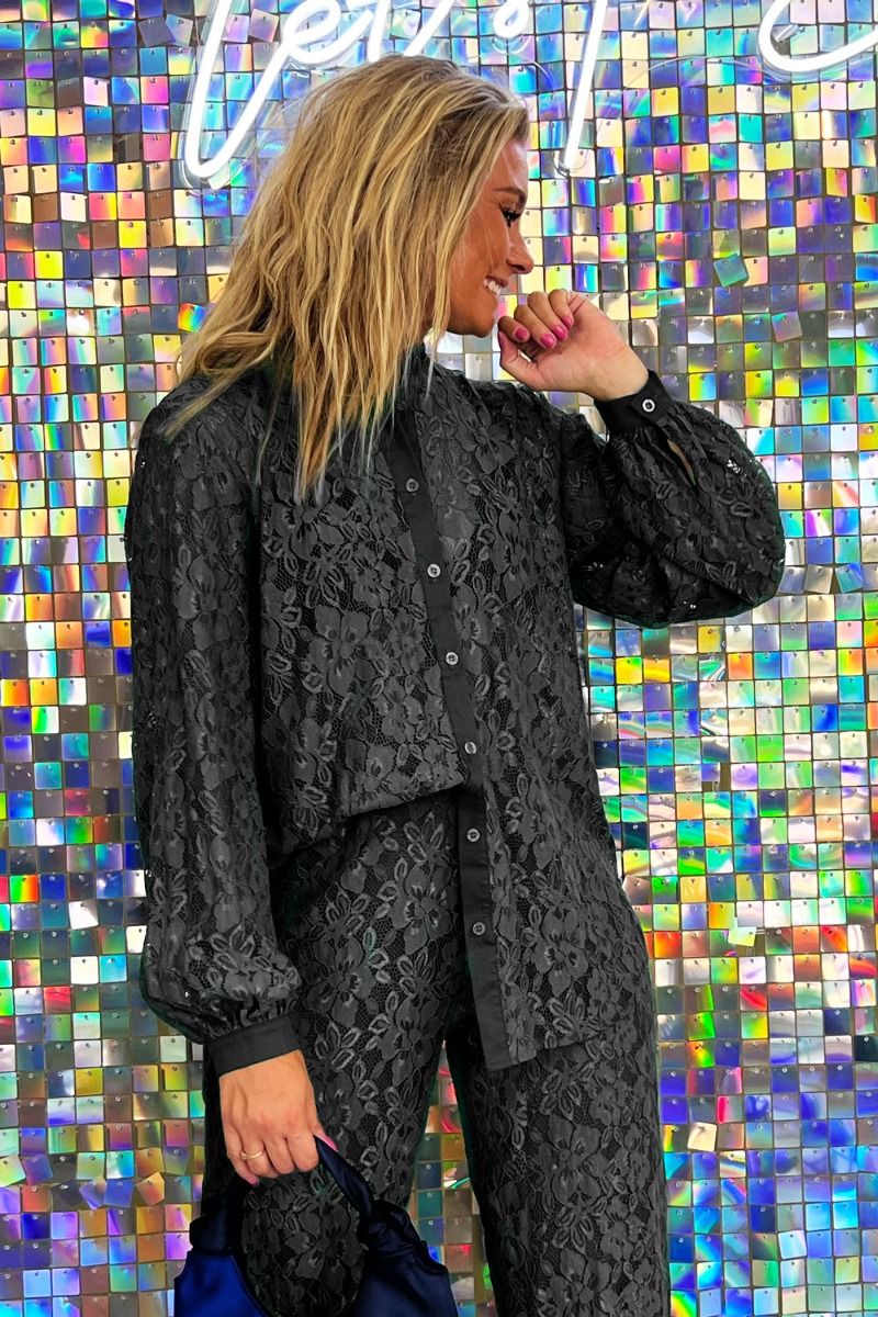 Noella - Skjorte - Bristol Lace Shirt - Black