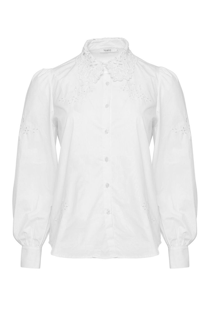Noella - Skjorte - Lucille Shirt Cotton - White Lace
