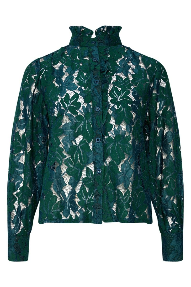 Noella - Skjorte - Pixi Shirt Lace - Bottle Green