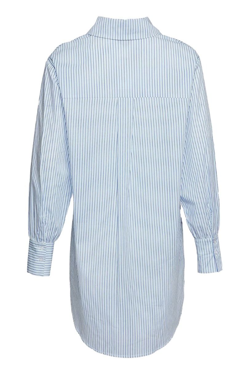 Noella - Skjorte - Shelly Shirt Cotton Poplin - Lightblue / Blue Stripes