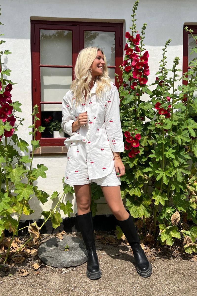 Noella - Skjorte - Travis Shirt - White Cherry