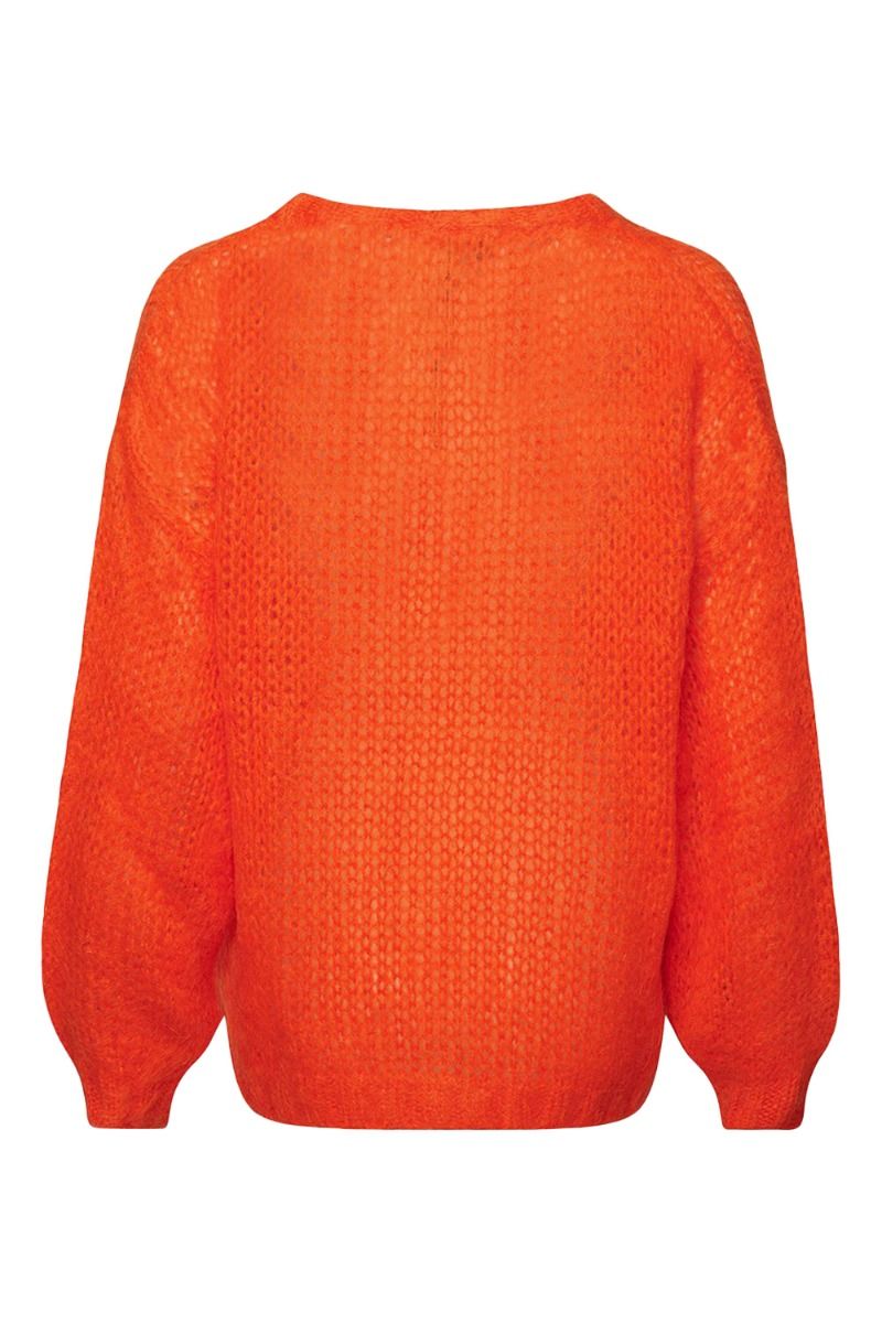 Noella - Strik - Delta Knit Sweater - Bright Orange
