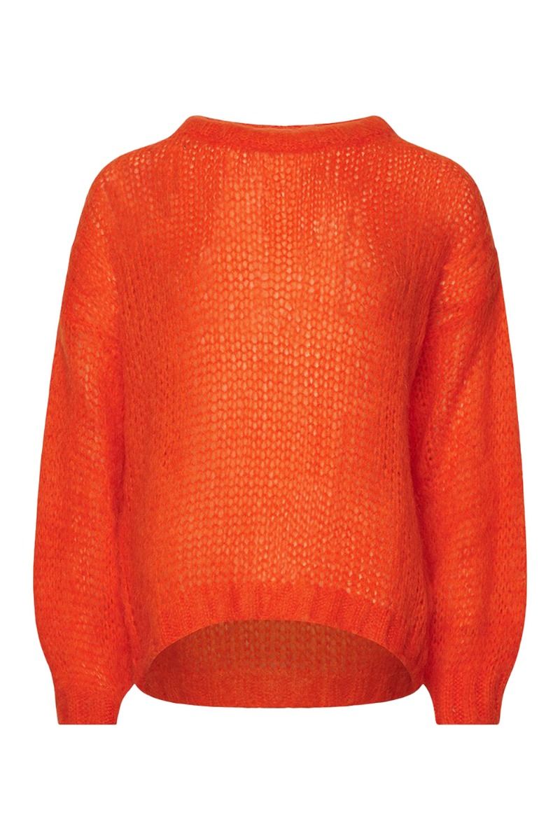Noella - Strik - Delta Knit Sweater - Bright Orange