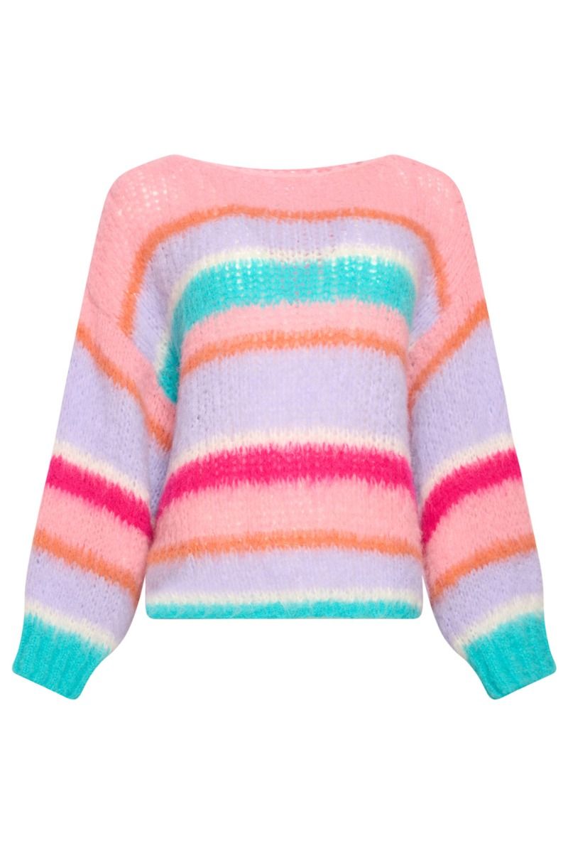 Noella - Strik - Ella Knit Sweater - Rose/Blue/Lilac Mix 