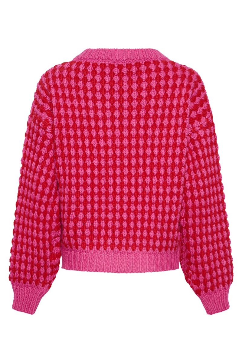 Noella - Strik - Gio Knit Jumper - Pink Red Mix