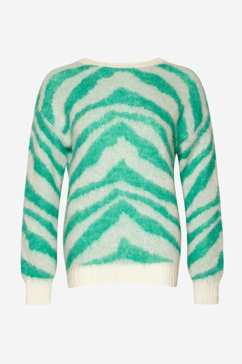 Noella - Strik - Grace Knit - White/Green