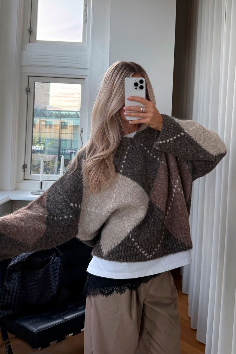 Noella - Strik - Lai Knit - Ash Brown Mix