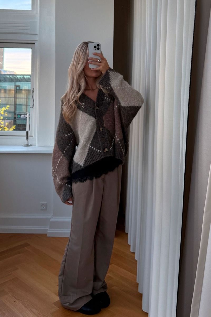 Noella - Cardigan - N-Laiana Knit Cardigan - Ash Brown Mix