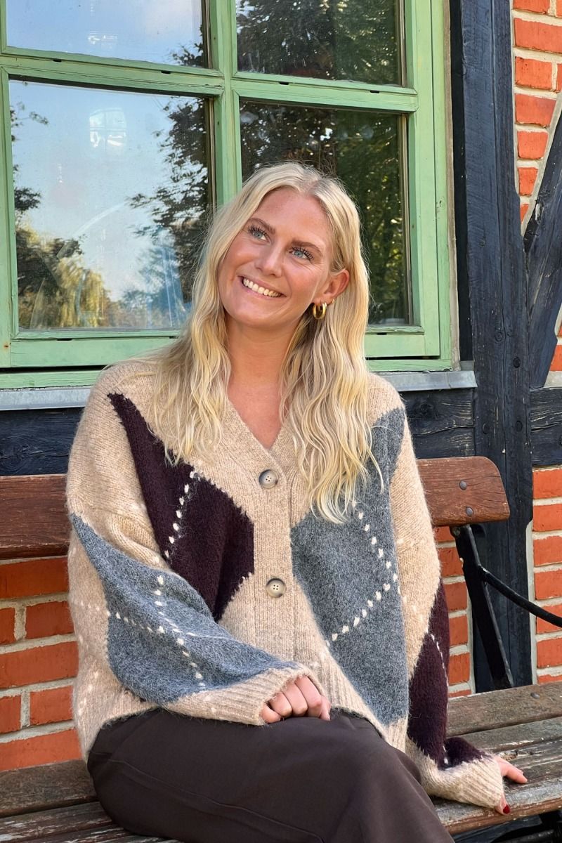 Noella - Strik - N-Laiana Knit Cardigan - Sand Melange