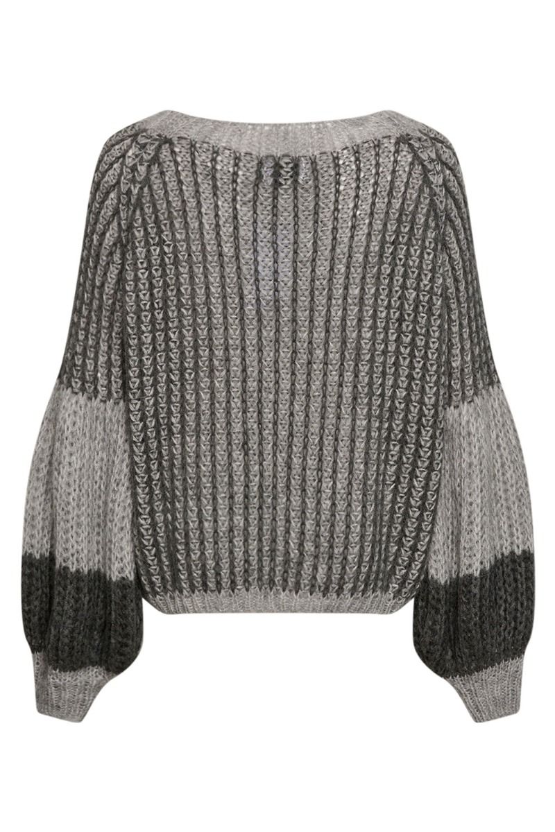 Noella - Strik - Liana Knit Sweater - Grey Melange Mix