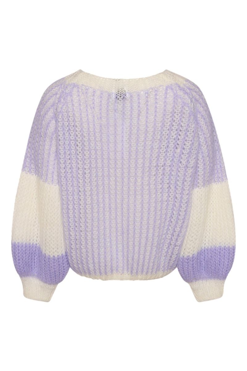 Noella - Strik - Liana Knit Sweater - Lavender/White