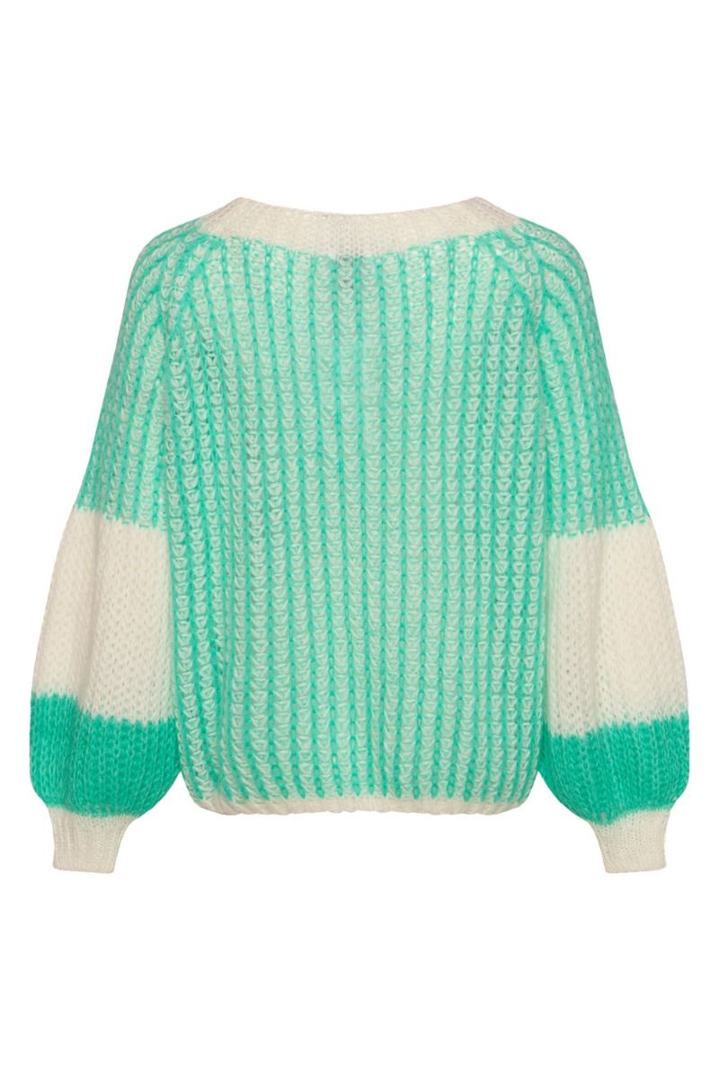 Noella - Strik - Liana Knit Sweater - Mint/White