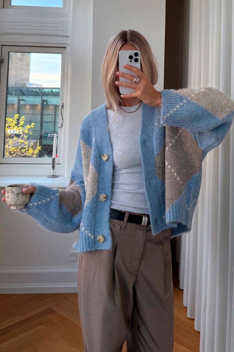 Noella - Cardigan - N-Laiana Knit Cardigan - Sky Blue Mix 