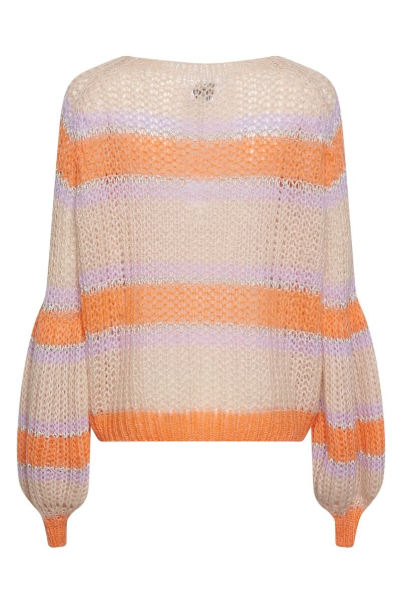 Noella - Strik - Pacific Knit Sweater - Apricot/Lavender Mix