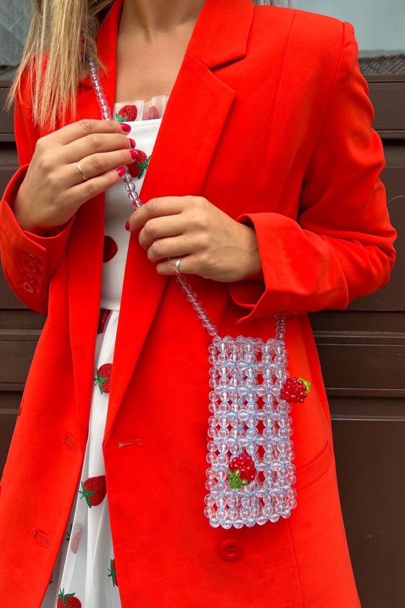 Noella - Taske - Bead Phone Bag - Strawberry