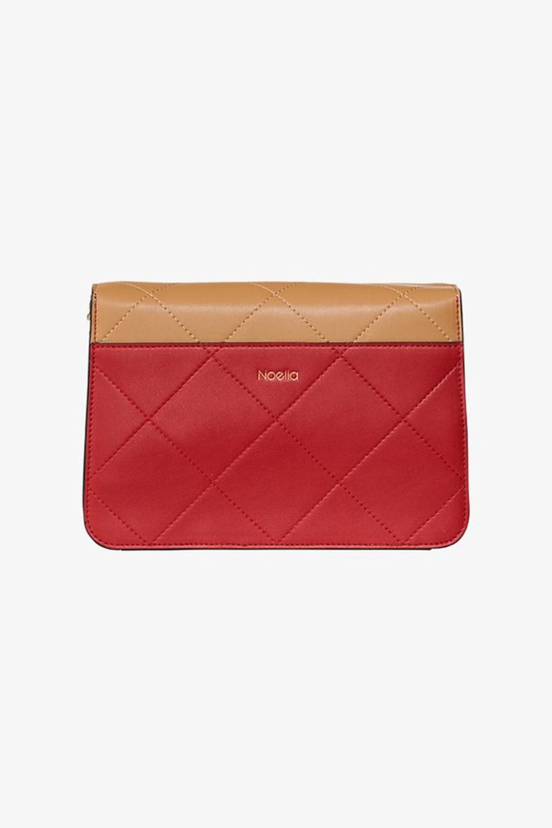 Noella - Taske - Blanca Multi Compartment Bag - Camel/red/pink