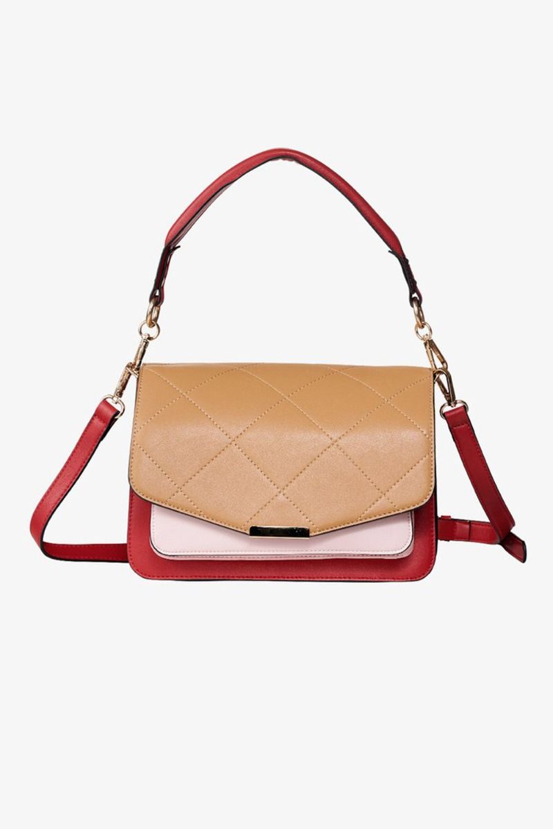 Noella - Taske - Blanca Multi Compartment Bag - Camel/red/pink