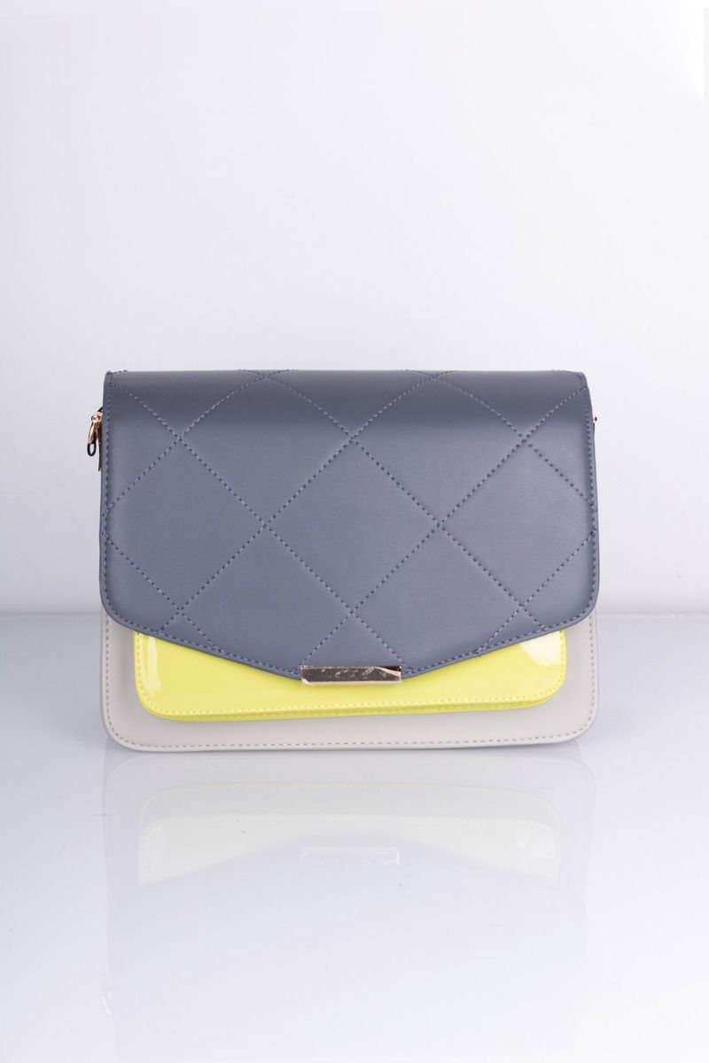 Noella - Taske - Blanca Multi Compartment Bag - Dark Grey/Lime Green lak/Grey