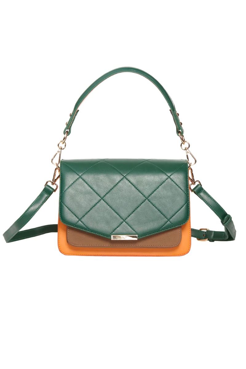 Noella - Taske - Blanca Multi Compartment Bag - Dark green/Orange/Taupe