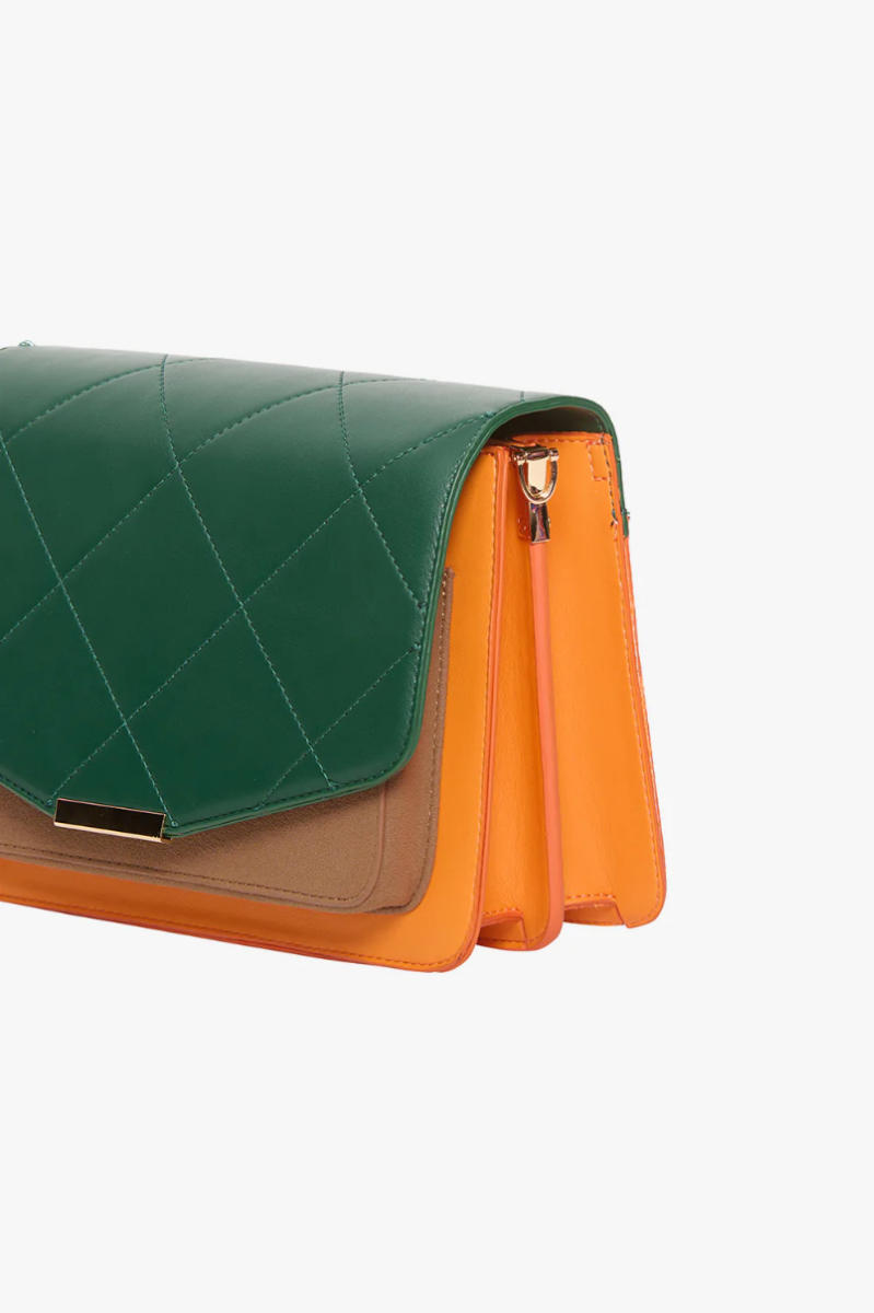 Noella - Taske - Blanca Multi Compartment Bag - Dark green/Orange/Taupe