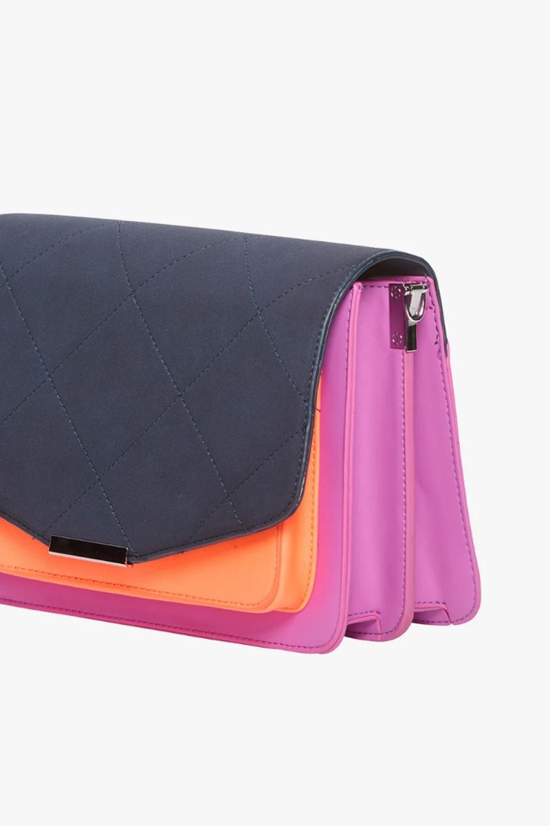Noella - Taske - Blanca Multi Compartment Bag - Navy/Neon Orange/Fuscia 