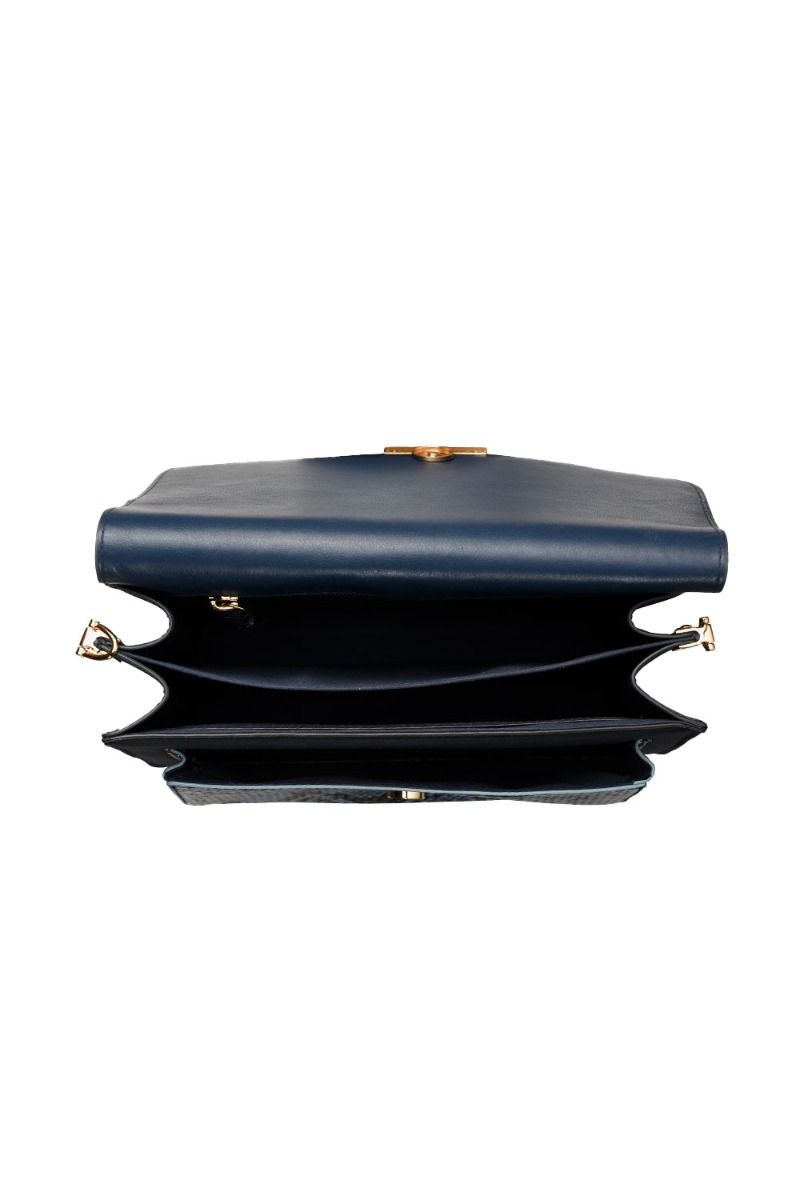 Noella - Taske - Blanca Multi Compartment Bag Snake - Navy Snake